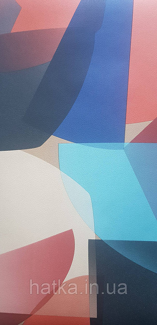 Обои виниловые на флизелине Rasch Clasik 0,53х10 абстракция фигуры голубые красные черные Киев - изображение 1