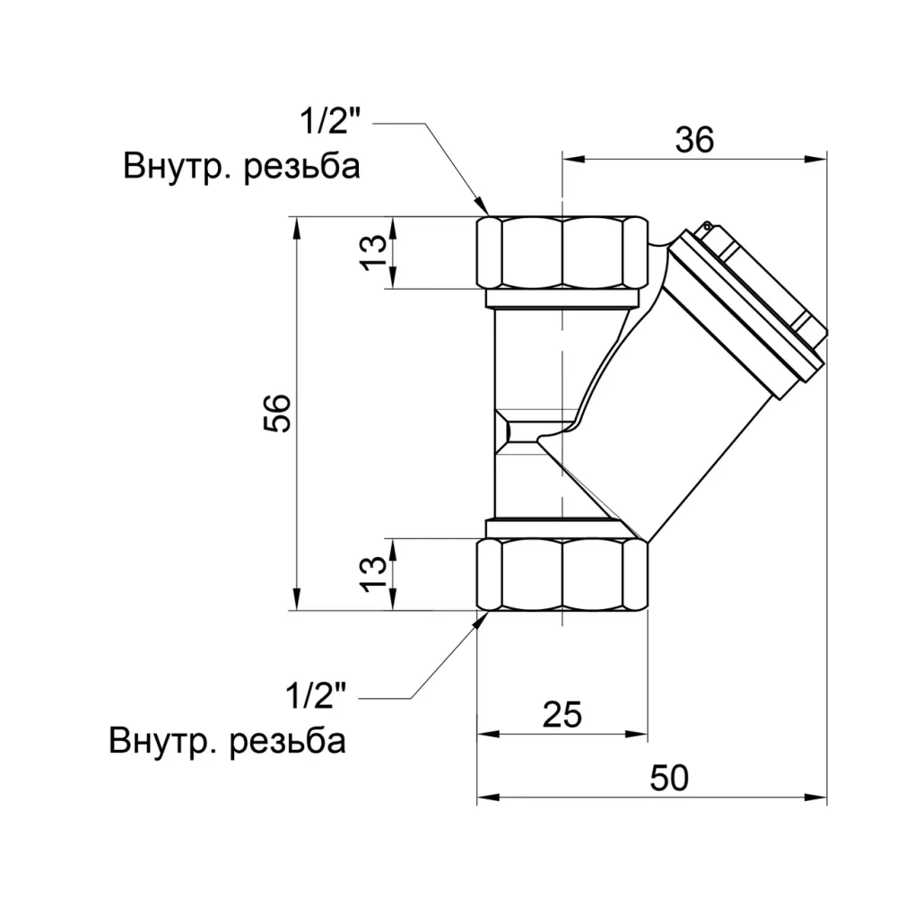 Фільтр грубого очищення Thermo Alliance Base 1/2" ВВ для води косий SD124W15 Київ - фото 7