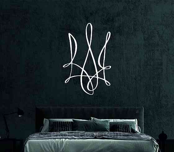 Декоративное настенное Панно «Герб Украины» Декор на стену 90*60 см, Белый Киев