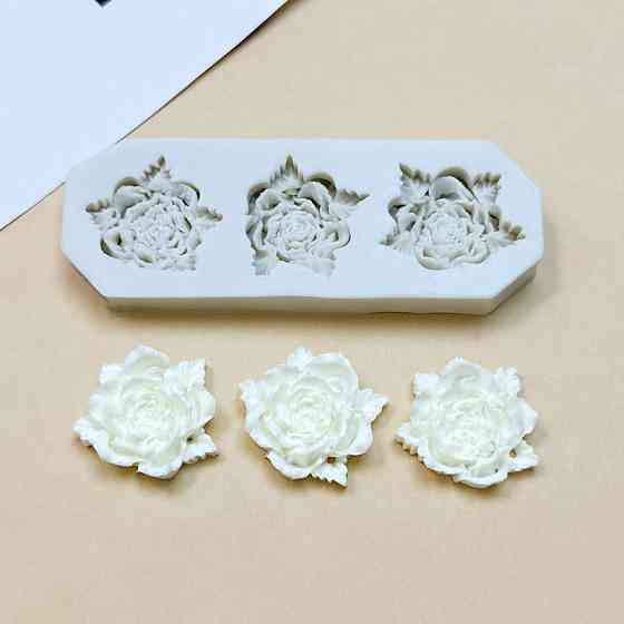 Молд силіконовий Троянд 120 на 45 мм бежевий Київ