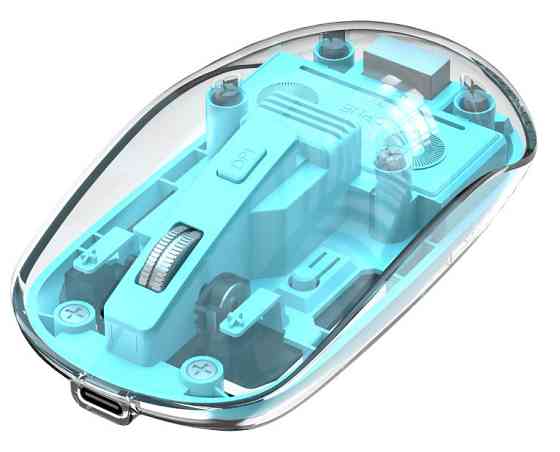 Миша XO M12 Bluetooth wireless transparent Blue (7106509) Київ