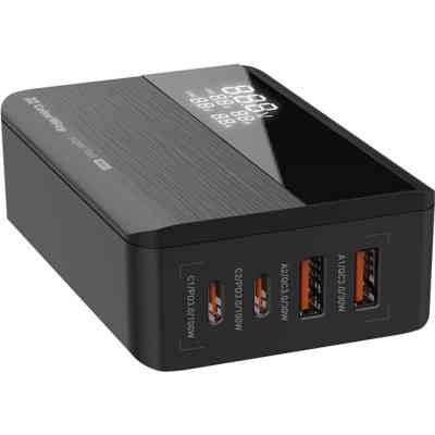 Зарядное устройство ColorWay Power Delivery GaN (2USB-A + 2USB TYPE-C) (100W) black (CW-CHS041PD-BK) Винница