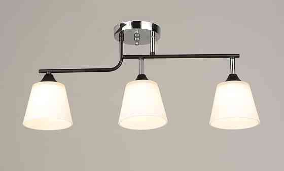 Люстра стельова на 3 плафони VALESO K2311/3, чорний/хром Коломия