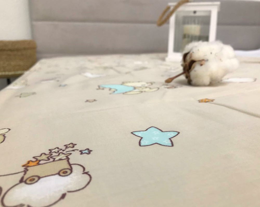 Ecotton Дитячий комплект постільної білизни Ecotton полуторний 147х210 см бежевий 10-0214 Beige Київ - фото 3