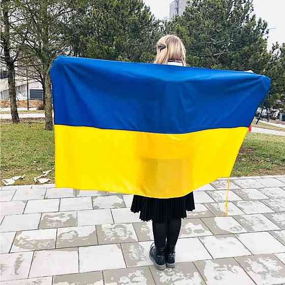 Великий прапор України 135х90 см,Жовто-синій SBR Київ