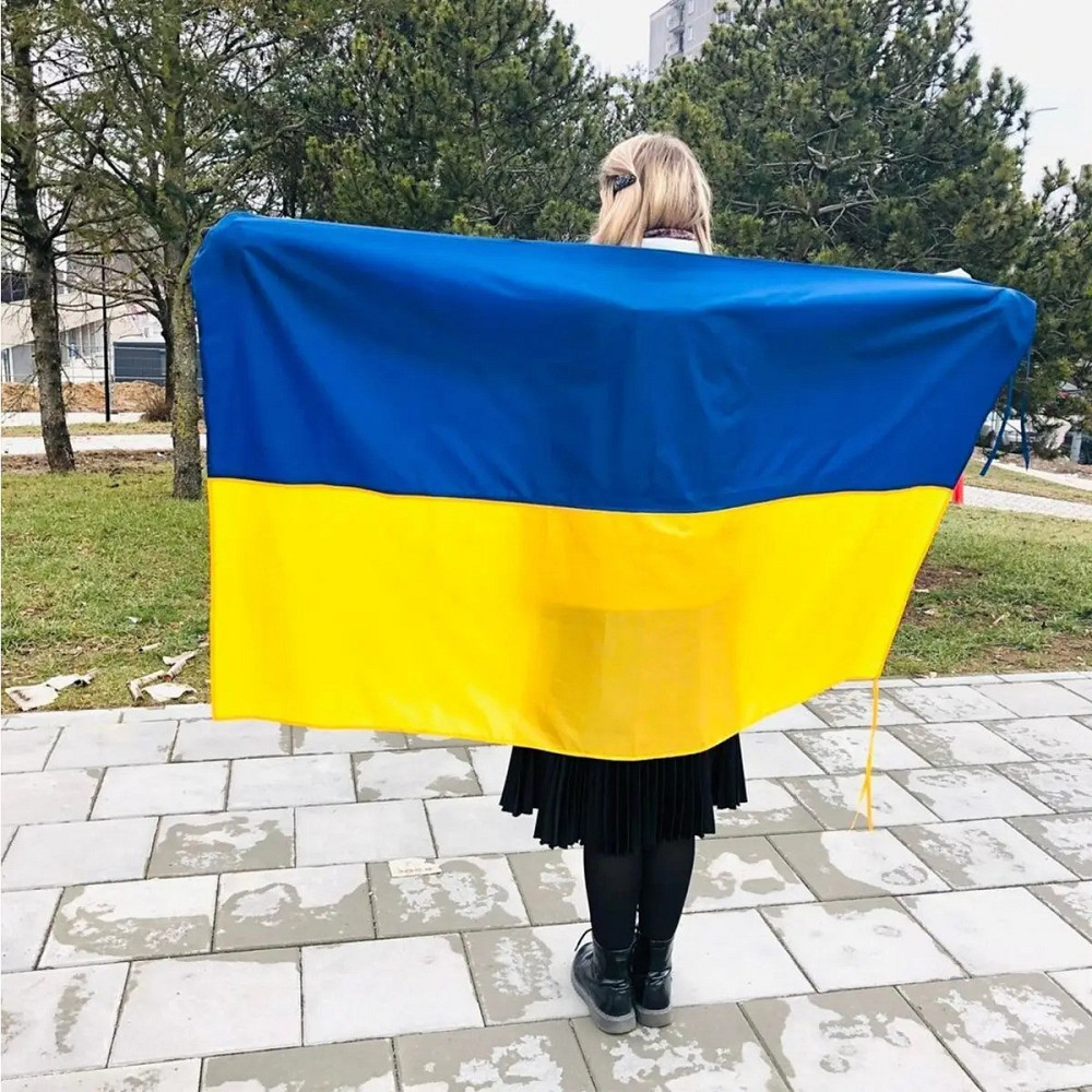 Великий прапор України 135х90 см,Жовто-синій SBR Київ - фото 2