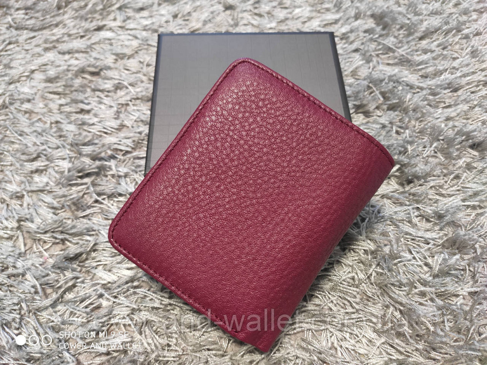 Небольшой женский кожаный кошелек цвета марсала Helen Verde Киев - изображение 8