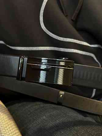 Мужской кожаный ремень с пряжкой автомат 4978 Киев