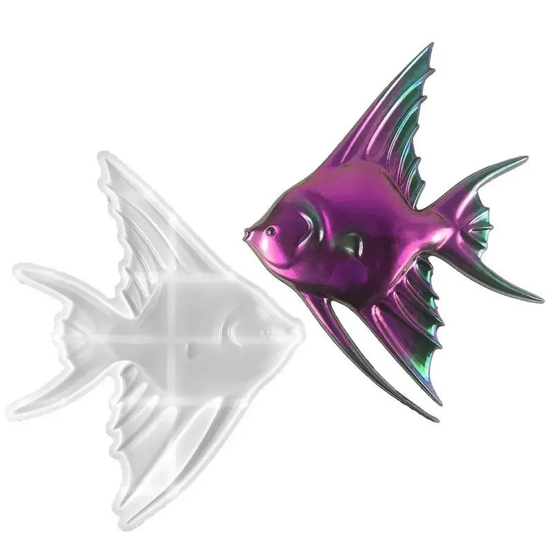 Молд силиконовый рыбка Скалярия 205 на 260 мм серый Киев - изображение 4