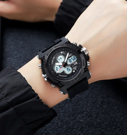 Часы мужские наручные спортивные Skmei 2065 (Черный с белым) Киев