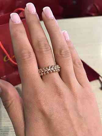 Cartier кільце Juste un Clou «зубчики» — напилення лимонне / біле / рожеве золото / розм. 17-19 Одеса