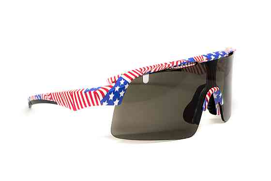 Окуляри захисні Global Vision Holeshot USA Flag (gray), сірі в оправі прапор США Запоріжжя