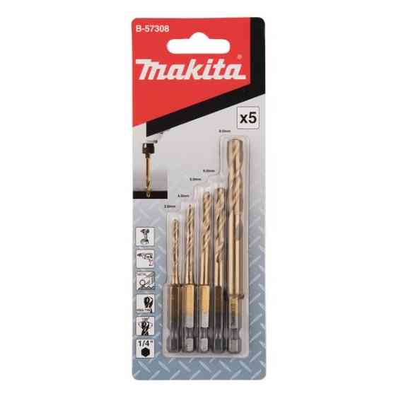 Набір свердел MAKITA по металу HSS-TiN B-57308 Коломия