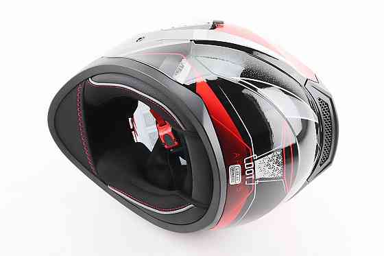 Шолом інтеграл, закритий (сертифікація DOT)+відкидні окуляри BLD-M67 L (59-60см), ЧОРНИЙ/ЧЕРВОНО-СІРИЙ Київ