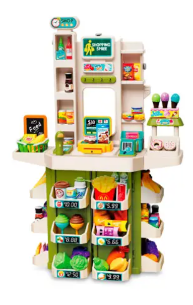 Набір ігровий магазин-супермаркет 67 деталей сканер каса продукти музика/світло Зелений (L666-85-85A) Чернігів - фото 1