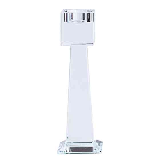 Квадратный стеклянный подсвечник на одну свечу Киев