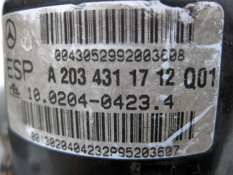Mercedes-Benz  A0044316212 Гідравлічний блок ABS - ESP C-Class S203 W203 CLC C203 CLK C209 SLK R171 Одесса - изображение 9