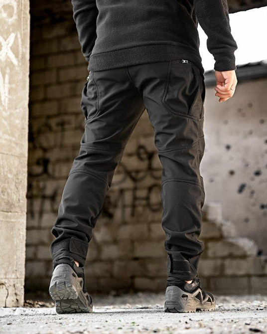 Зимові тактичні штани софтшел REVISION чорні ПП7968 Одеса - фото 4