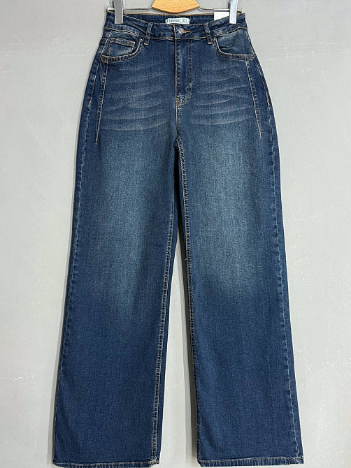 Джинси жіночі Its Basic 2507-2 палаццо стрейчеві з виточками сині, синій, 48, 48, 93 см, 123 см Київ - фото 3