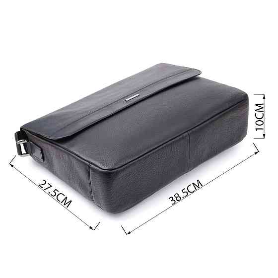 Мужская сумка-портфель для ноутбука из зернистой натуральной кожи Tony Perotti 20864_1 (6036-38 nero) Черный Киев