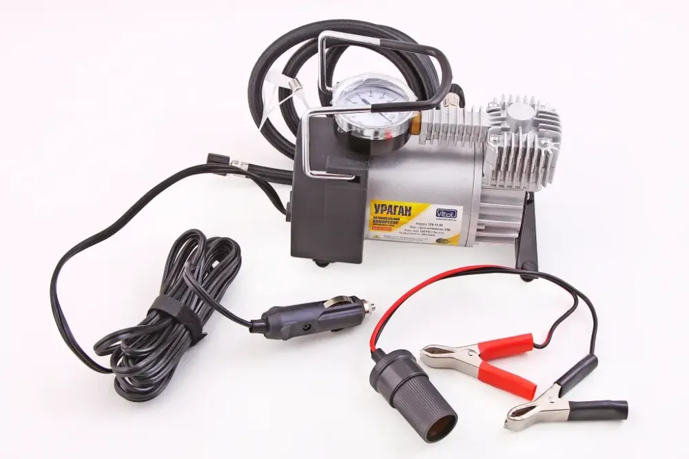 Компрессор 200Вт/150psi/40л Vitol в прикур./на зажимах  Ураган Винница - изображение 1