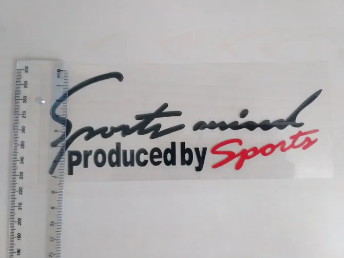 Наклейка на кузов автомобіля Sport mind виробництва Sports Black with Red Київ - фото 8