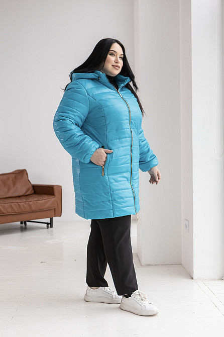 Женская демисезонная удлиненая куртка курточка больших размеров. 54-78р Киев - изображение 3