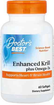 Риб'ячий жир із криля з DHA і EPA плюс Омега-3 Doctor's Best Real Krill 60 капс Київ