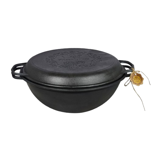 Казан узбецький 8л з кришкою-сковородою гриль Т405СРGr Майстерня Житомир - изображение 1