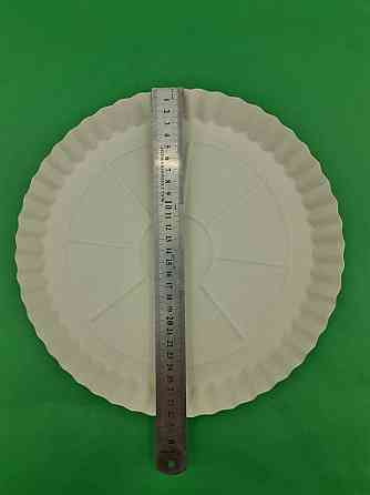 Тарілка паперова під піцу одноразова 275мм біла 100 шт Харків