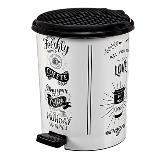 Відро з педаллю 10л Біла кава "ELIF" Харків