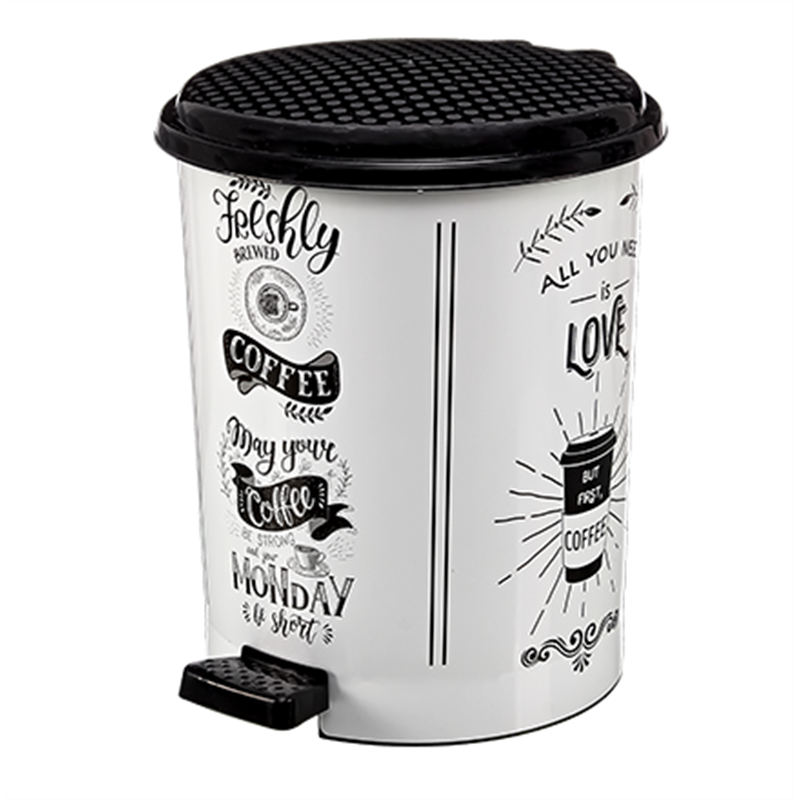 Відро з педаллю 10л Біла кава "ELIF" Харків - фото 2