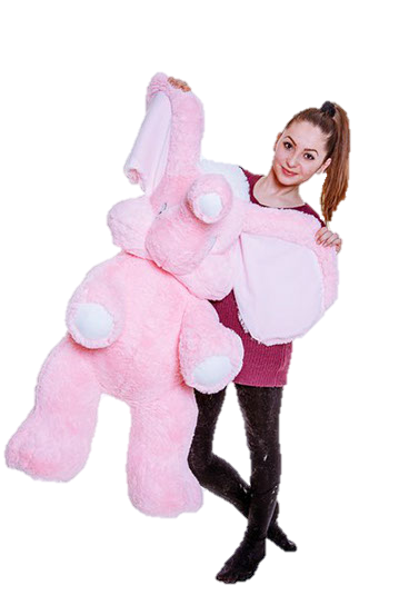 Большая игрушка Алина Слон 120 см розовый Киев - изображение 2