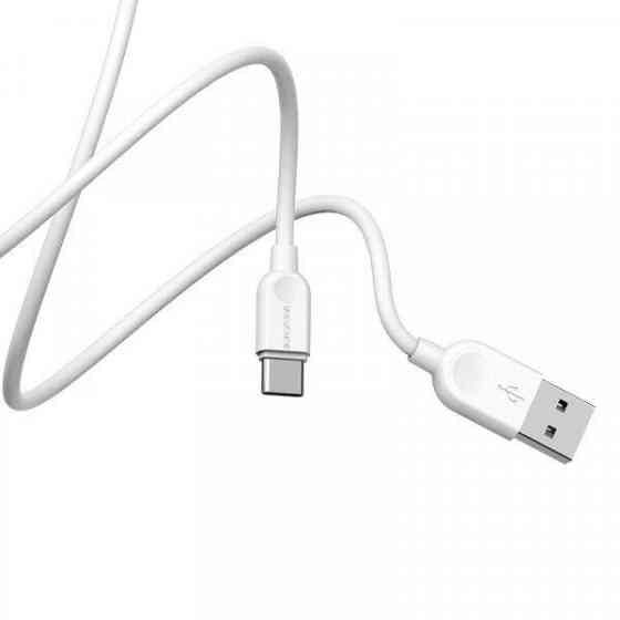 Кабель BOROFONE BX14 USB to Type-C 2.4A, 2m, PVC, TPE connectors, White Київ