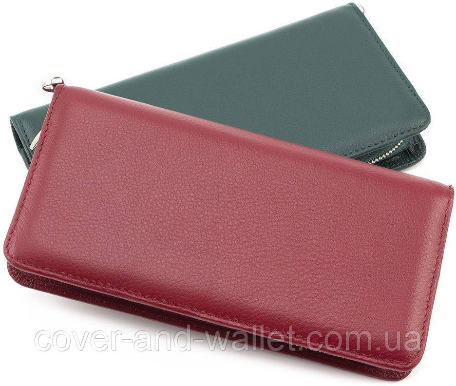 Бордовый женский кошелек клатч на с визитницею Marco Coverna MC 6056 Киев - изображение 3