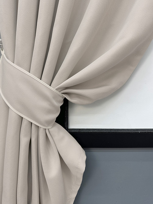 Комплект коротких штор VR-Textil Рогожка TERRA LUXE № 1859ш Попелястий 130х170 см 2 шт (35-0453) Київ - фото 4