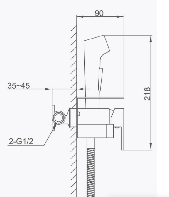 Змішувач для гігієнічного душу Mixxus Premium MARK 069 з тримачем для туалетного паперу (MI6786 Чернівці - фото 2
