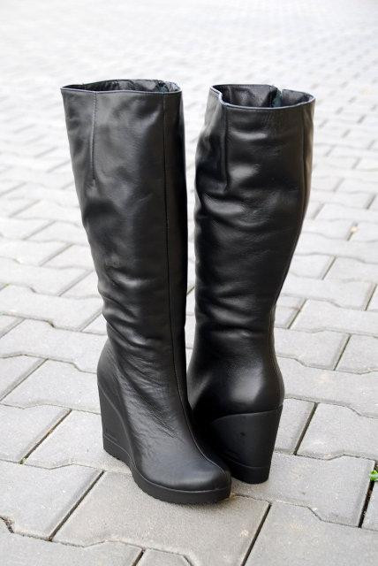 Чоботи жіночі ARLETT 17 чорні (весна-осінь, шкіра натуральна) (1690) 40 Коломыя - изображение 1