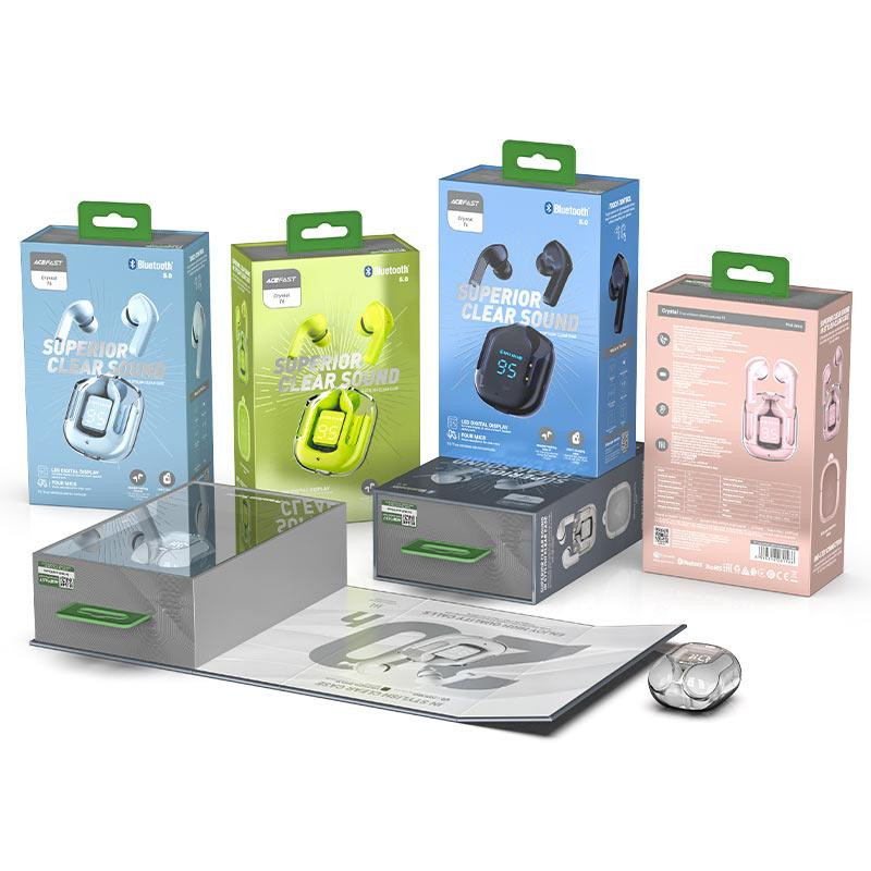 Бездротові навушники ACEFAST T6 True wireless stereo headset Youth Green Київ - фото 3