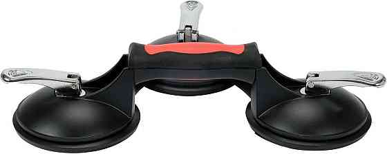 Присоски для монтажу скла (алюміній) YATO: 3-ри чашки Ø= 125 мм, m= 190 кг, 345х 282х 7 мм [12/96] Одеса