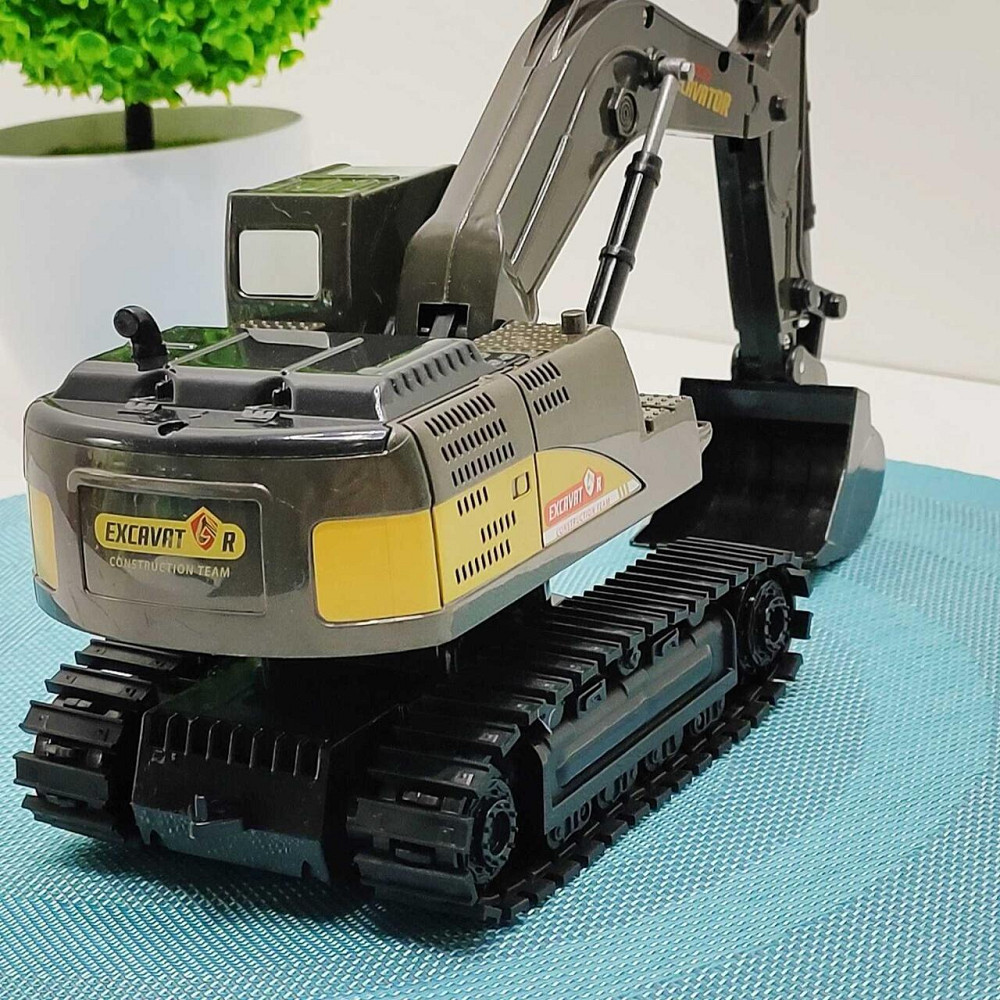 Екскаватор гусеничний на радіокеруванні з підсвічуванням та звуком Чорний (700-C2) Чернігів - фото 2