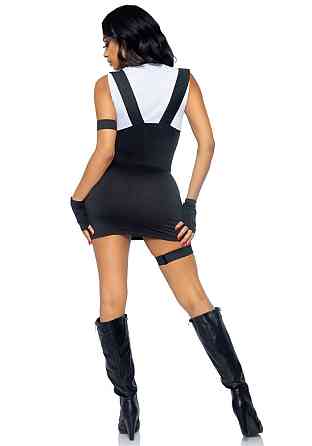 Костюм полицейской S/M Leg Avenue Sultry SWAT, 4 предмета, черный Sex Aura Киев