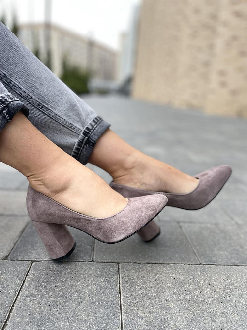 Nivelle Туфлі жіночі NIVELLE капучино натуральна замша 38р. 40р. каблук 9 см (1592/8051-8045) Коломия - фото 7