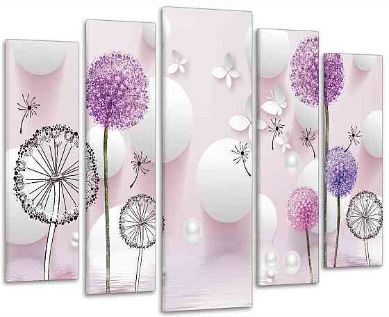 Модульна картина у вітальню/спальню Ніжні квіти    LM014_5 99х140 см Київ