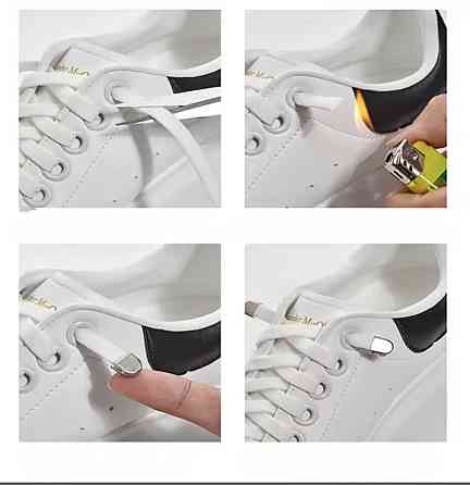 Еластичні шнурки без зав'язок з металевими фіксаторами 8 мм Коричневий Сміла