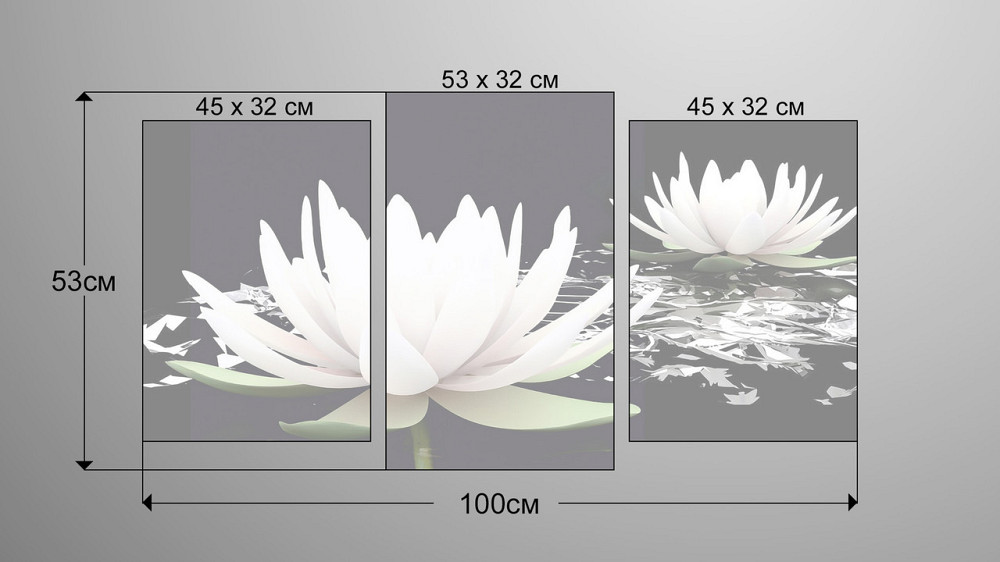 Модульна картина Квіти Лілія Art-8_3 Київ - фото 3