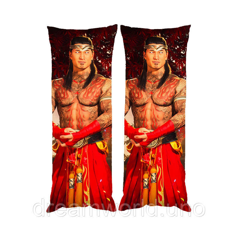 Подушка дакімакура Лю Кан Mortal Kombat декоративна подушка для обіймання 60х180 Харків - фото 1