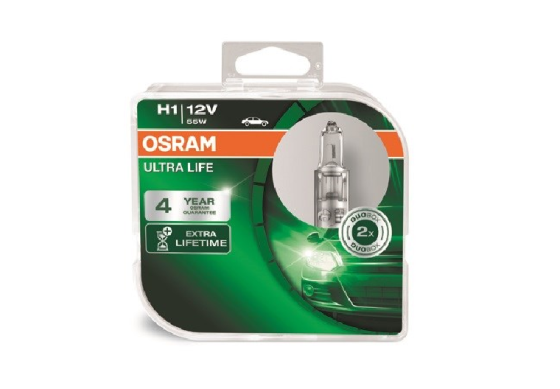 Комплект галогенных ламп OSRAM H1 64150ULT-HCB UltraLife 55W 12V P14.5S (2 шт) Харьков