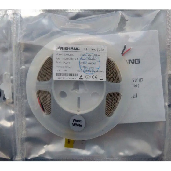 RISHANG LED стрічка RD00C0TC-A-T, 4000K, 24W, 2835, 120 шт, IP33, 24V, 1960LM Коломия