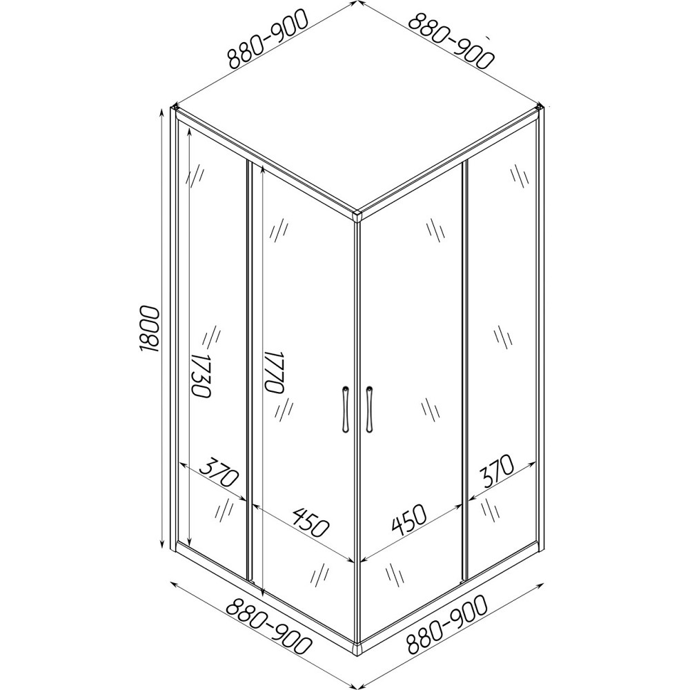 Душевая кабина квадратная без поддона ODRA N90TB.Mosaic BRAVO (1уп.) Киев - изображение 5